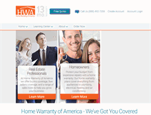 Tablet Screenshot of hwahomewarranty.com
